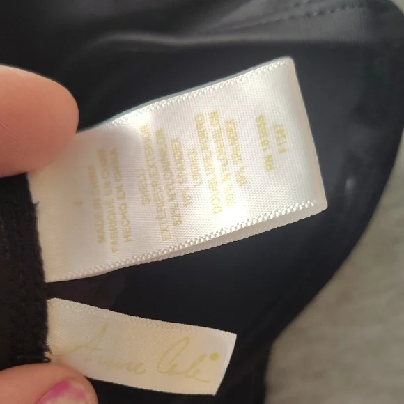 Black Strapless WOMENS ANNE COLE BEAUTIFUL SWIMSUIT SWIMWEAR ONE-PIECE SUIT - Picture 2 of 16